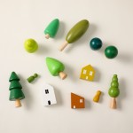 Wooden Ornaments Manufacturer - OEM Modern Forest Tree Home Decor Gift for Christmas Desktop