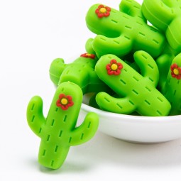Wooden Beads Manufacturer - Organic BPA Cactus Flower Food Grade Loose for Jewelry Making Toys