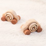 Wooden Rainbow Car Toy Manufacturer - Unisex Montessori Handmade Ball Custom Logo Bag Packaging Educational