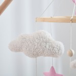 Baby Crib Decoration Manufacturer - Soft Teddy Fleece Alpaca Plush with Wooden Frame Hanging Bed Toy