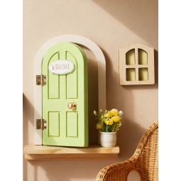 Wooden Baby Educational Toys Manufacturer - for 1-3 Years Birthday Home Decor Elf Door with Window Flower