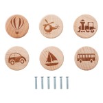 Wooden Drawer Knobs Manufacturer - Customized DIY LOGO Small Size for Early Education Home Decor 0-24 Months