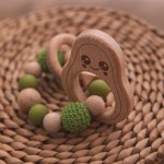 Wooden Teether Bracelet Manufacturer - Wholesale Food Grade Avocado Crochet Rope Rattle Toys