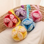 Baby Hand Catching Toys Manufacturer - Soft Ball Infant Interaction Colored Rattle with Ribbon Bed Hanging