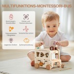 Wooden Activity Cube Manufacturer - Montessori 5-in-1 for Toddlers 1-3 Cognitive Early Educational