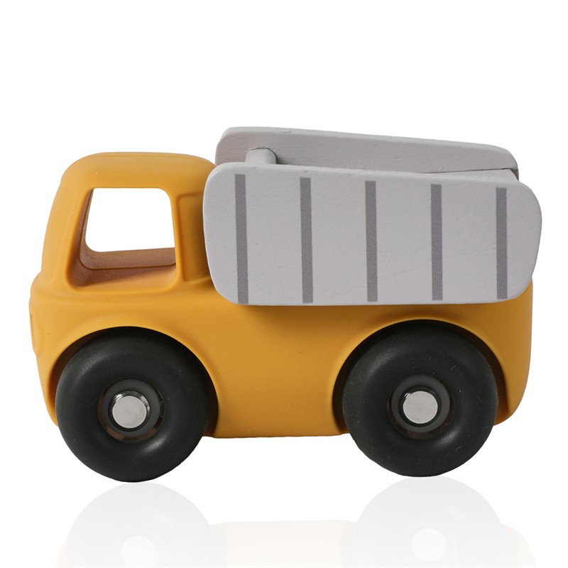 Silicone Toy Car Manufacturer - Unisex Montessori Colorful Early Educational Cognitive Traffic Bus in Bag