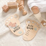 Wooden Footprint Letters Manufacturer - New Arrival Cute DIY Baby Souvenirs to Mark Milestones