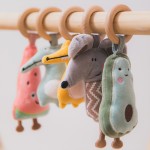 Baby Crib Mobile Toy Manufacturer - PSZ1089 Cute Soft Plush Doll Bear Bunny Animal Hanging Ring Soothing