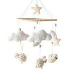 Baby Crib Decoration Manufacturer - Soft Teddy Fleece Alpaca Plush with Wooden Frame Hanging Bed Toy