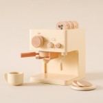 Wooden Coffee Machine Toy Set Manufacturer - Preschool Pretend Play Kitchen for Kids Unisex
