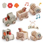 Small Train Puzzle Toy Manufacturer - Newly Upgraded Unisex Multifunctional Wood Montessori Safe for 0-6 Years
