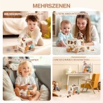 Wooden Activity Cube Manufacturer - Montessori 5-in-1 for Toddlers 1-3 Cognitive Early Educational