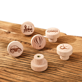 Wooden Drawer Knobs Manufacturer - Hot with Various Patterns Unisex Educational Toys for Kids 2-4 Years
