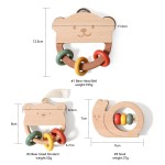 Wooden Rattle Set Manufacturer - Adorable Bear Snail Infant Early Development Aid Baby Rattles