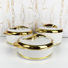 Food Warmer Set - 3pcs Round Hot Pot