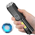LED Flashlight Manufacturer - Super Bright Zoomable Waterproof COB Slide Floodlight USB Rechargeable