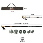 Carbon Trekking Pole Manufacturer - 3LS Lock System 100% Ultralight Folding for Walking Trail Running