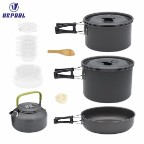 Outdoor Cooking Set Manufacturer - for Camping Picnics & BBQ Portable Roasting Pan Pot & Tableware Kit