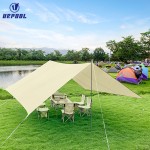 Camping Canopy Manufacturer - Large Tarp Waterproof Sun Shelter Octagon Sunshade Awning Gazebo for 8 Persons