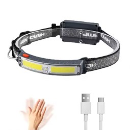 LED Headlamp Manufacturer - USB-C Rechargeable COB with Motion Sensor for Outdoor Camping Hiking