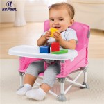 Baby Booster Seat Manufacturer - Portable Space Saver High Chair Pop-n-Sit Folding with Safety Belt
