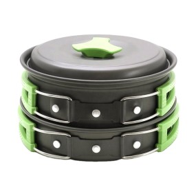 Outdoor Cookset Manufacturer - Portable 10-Piece Anodized Folding for Hiking and Backpacking