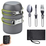 Camping Cookware Set Manufacturer - Outdoor Hiking 1-2 Person Lightweight Cooking Pots for One Person Survival