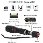 LED Flashlight Manufacturer - Super Bright Zoomable with 5 Modes Rechargeable Tactical for Emergency