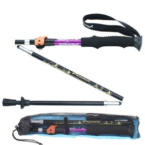 Folding Walking Poles Manufacturer - Nordic Shorter Length Traveler Trek with Carrying Bag