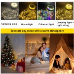 Portable String Lights Manufacturer - Warm with 8 Lighting Modes Camping Lamp 2 in 1 for Outdoor Party Yard