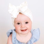 Baby Hat Manufacturer - Cute Girl Bowknot Beanie Hollow Mesh Turban Newborn Photography Props