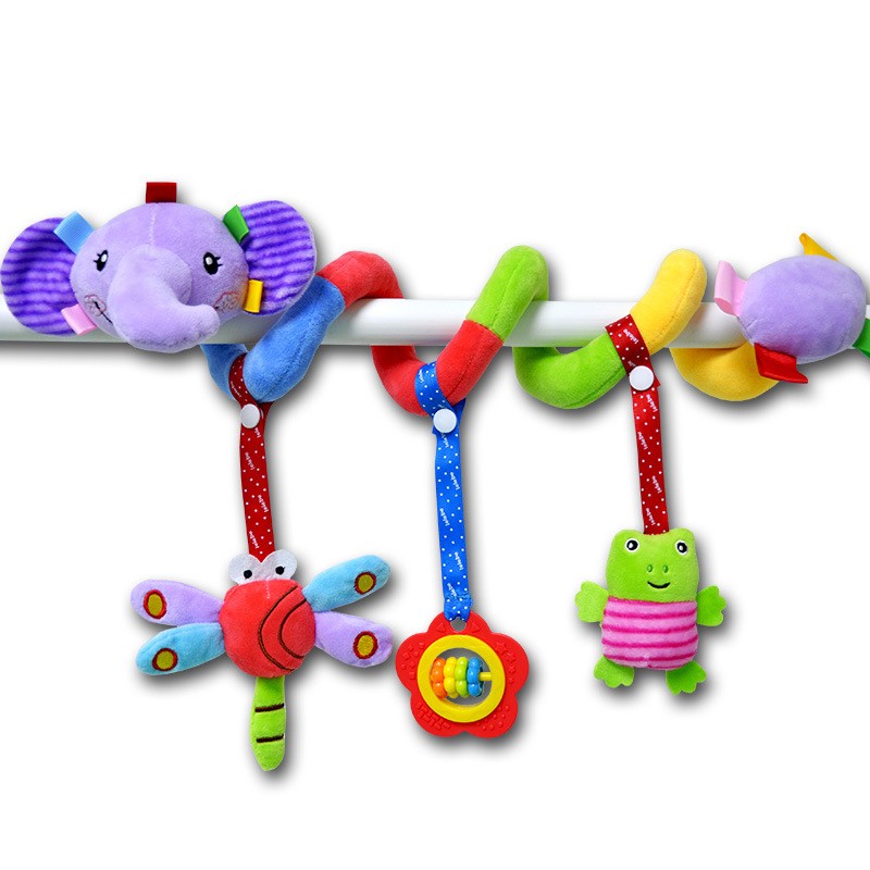 Baby Car Seat Rattles Manufacturer - Plush Spiral Activity Toy for Stroller Crib Bar Bassinet Mobile OEM/ODM
