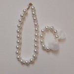 Kids Jewelry Set Manufacturer - Girls Pearl Choker Faux Pearls Necklace Bracelet Set for Children