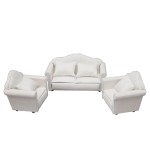 Dollhouse Couch Manufacturer - 1:12 Scale DIY Miniature Sofa Armchair with Pillow Wooden Chair Furniture Accessories