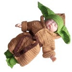 Baby Yoda Photo Prop Manufacturer - Crochet Cardigan Sweater Hat Paw Knit Handmade Costume for Infant Boy Girl Twins