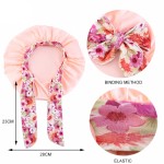 Baby Girls Bonnet Manufacturer - Tie Band Sleeping Cap Toddler Kids Satin Silk Hair Bonnets