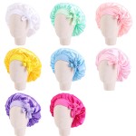 Toddler Satin Bonnet Manufacturer - Kids Silk Hair Cap Wide Elastic Tie Band Baby Girls Night Hats Sleeping Caps