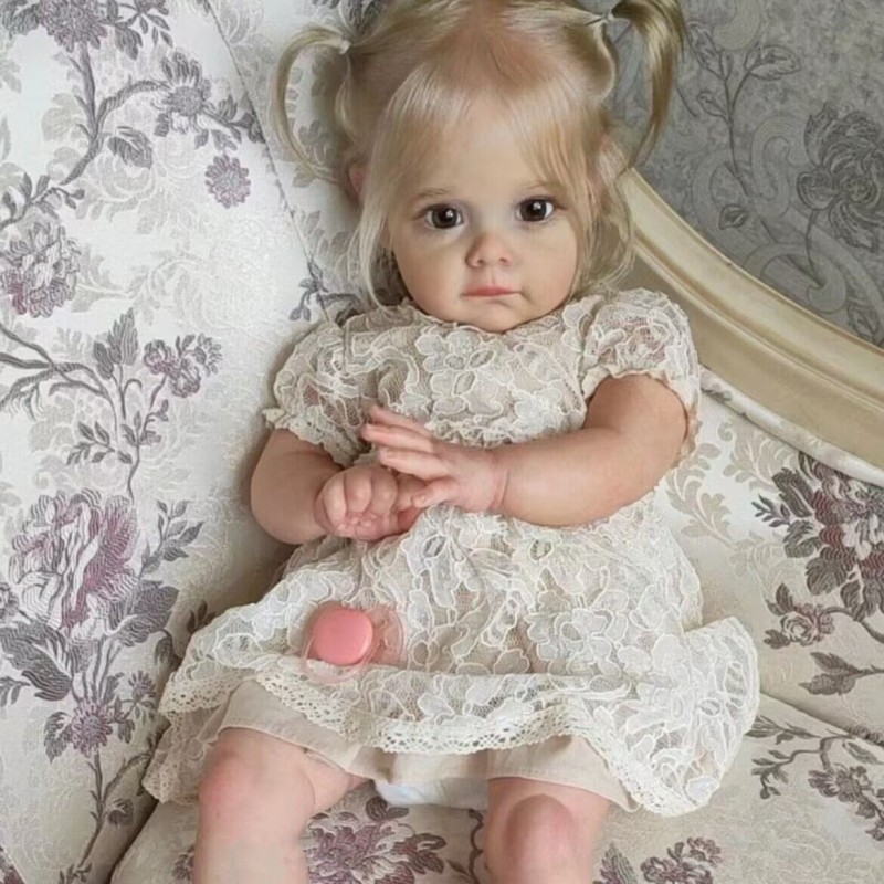 Reborn Baby Doll Manufacturer - 60cm Realistic Girl Handmade Open Eyes Advanced Painted Gift Set for Kids