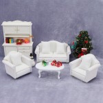 Dollhouse Couch Manufacturer - 1:12 Scale DIY Miniature Sofa Armchair with Pillow Wooden Chair Furniture Accessories