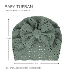 Baby Hat Manufacturer - Cute Girl Bowknot Beanie Hollow Mesh Turban Newborn Photography Props
