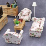 Dollhouse Couch Manufacturer - 1:12 Miniature Furniture Sofa with Pillows for Living Room Desktop Decoration
