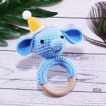 Wooden Rattle Teether Manufacturer - Handmade Crochet Yoda Teething Toy Newborn Gifts for Babies