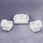 Dollhouse Couch Manufacturer - 1:12 Scale DIY Miniature Sofa Armchair with Pillow Wooden Chair Furniture Accessories