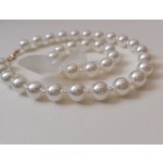 Kids Jewelry Set Manufacturer - Girls Pearl Choker Faux Pearls Necklace Bracelet Set for Children