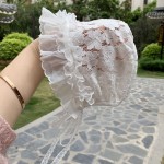 Baby Bonnet Manufacturer - Girl Eyelet Lace Hat Christening Bonnets Toddler Wide Side Beanie Sun Protection
