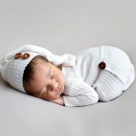 Newborn Photo Outfit Manufacturer - Photography Props Footed Baby Pajama Sleeper Romper and Hat for Photo Shoot