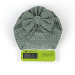 Baby Hat Manufacturer - Cute Girl Bowknot Beanie Hollow Mesh Turban Newborn Photography Props