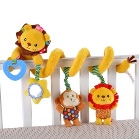 Baby Car Seat Toys Manufacturer - Plush Hanging Spiral Activity Toy Rattle for Stroller Crib Bar Bassinet Mobile