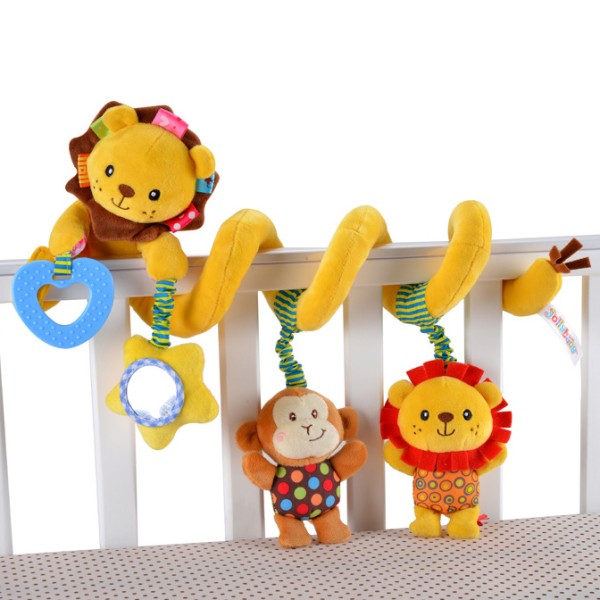 Baby Car Seat Toys Manufacturer - Plush Hanging Spiral Activity Toy Rattle for Stroller Crib Bar Bassinet Mobile