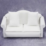 Dollhouse Couch Manufacturer - 1:12 Scale DIY Miniature Sofa Armchair with Pillow Wooden Chair Furniture Accessories